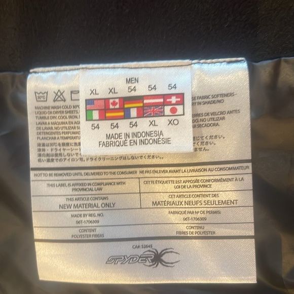 SPYDER black on black light weight ski shell men’s XL new without tags - Picture 11 of 11